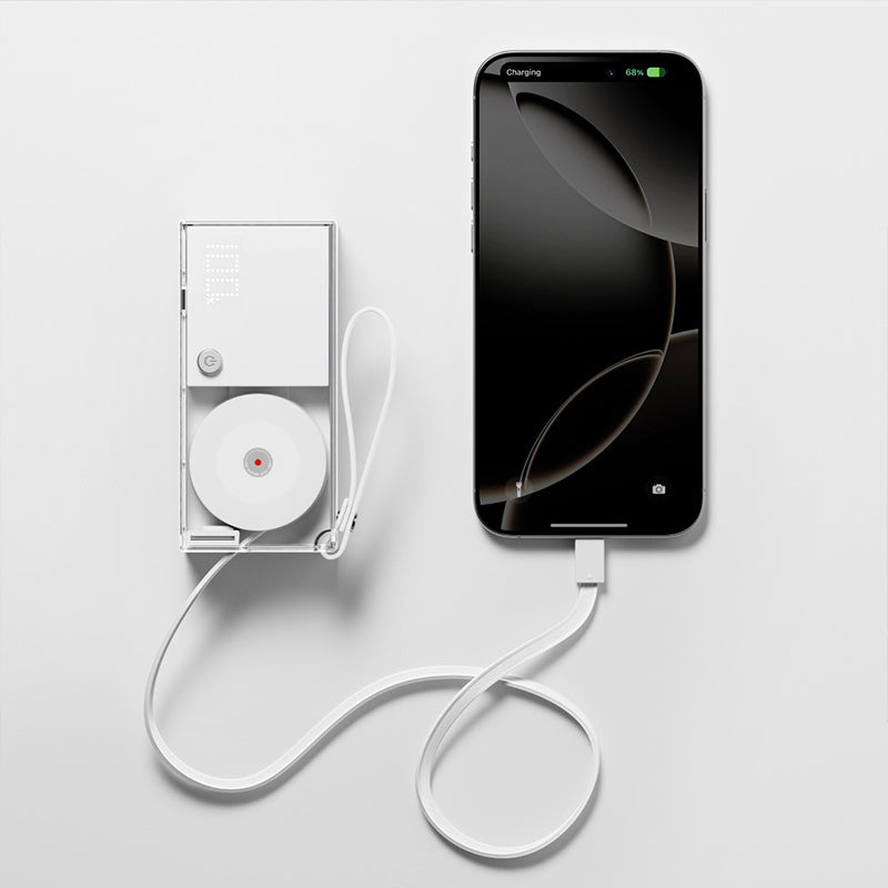 🔋 3-in-1 Powerbank im Schallplatten-Design – Kompakter Schnelllader mit integriertem Kabel für unterwegs