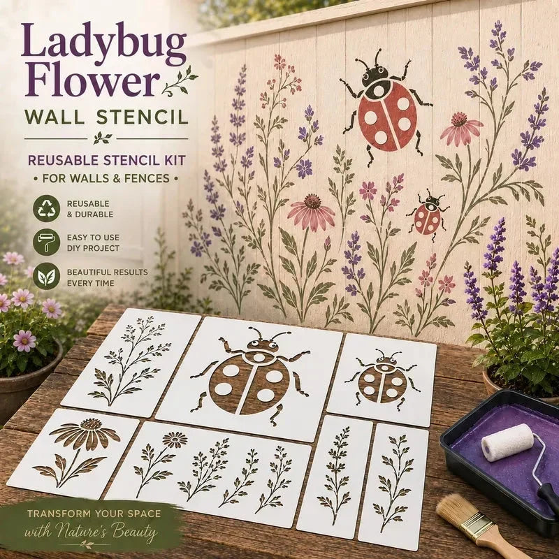 🎨 50 % Rabatt! DIY-Malschablonen für Garten & Terrasse – Wiederverwendbare Schablonen für Wege, Betonflächen & kreative Gestaltung