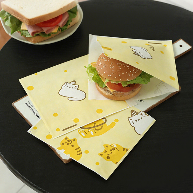 🥪 Fettabweisende Sandwich-Papiertüten – Saubere & Praktische Verpackung für Burger, Sandwiches und Snacks