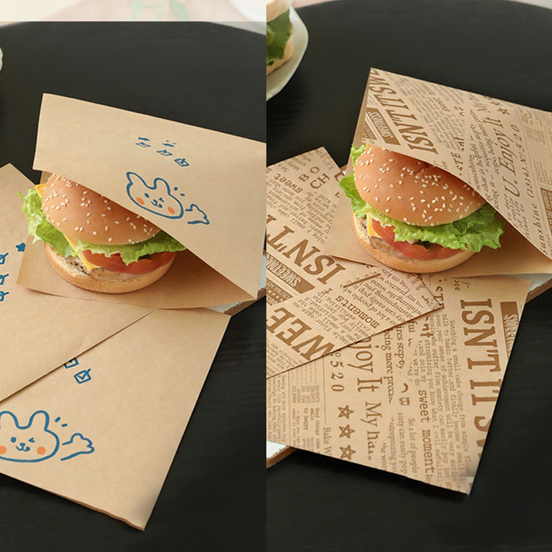 🥪 Fettabweisende Sandwich-Papiertüten – Saubere & Praktische Verpackung für Burger, Sandwiches und Snacks