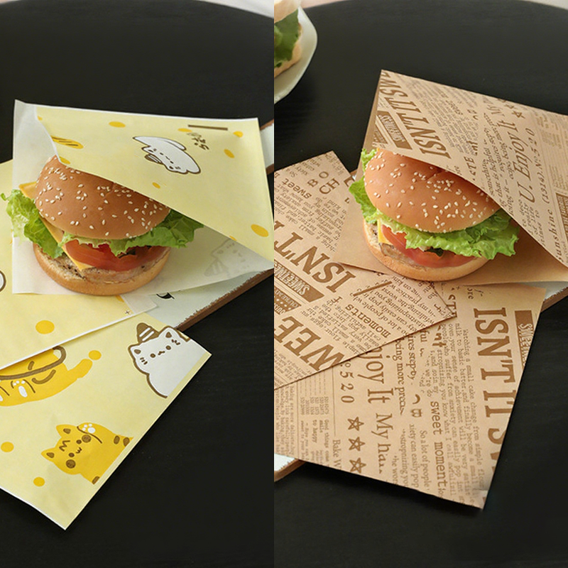 🥪 Fettabweisende Sandwich-Papiertüten – Saubere & Praktische Verpackung für Burger, Sandwiches und Snacks