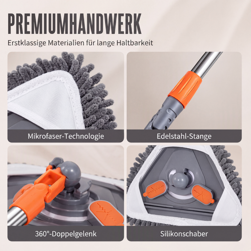 📢📢50% RABATT NU!! ⏰Dreieckiger Reinigungsmop mit ausziehbarer Stange