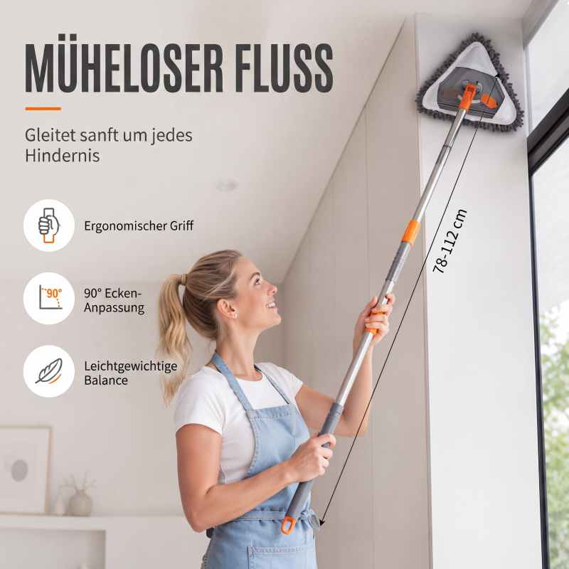 📢📢50% RABATT NU!! ⏰Dreieckiger Reinigungsmop mit ausziehbarer Stange