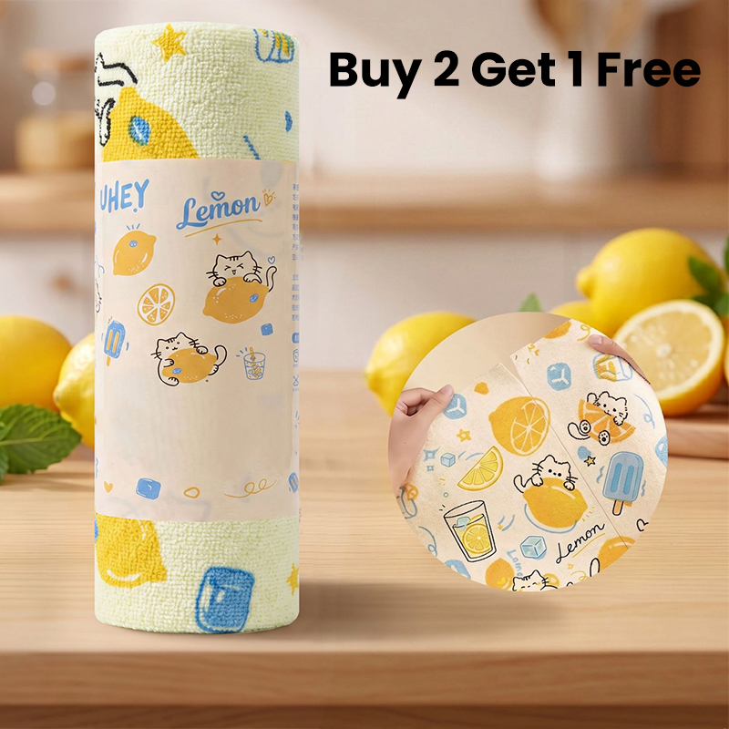 Printed Tear-Off Microfiber Cleaning Cloths for Kitchen