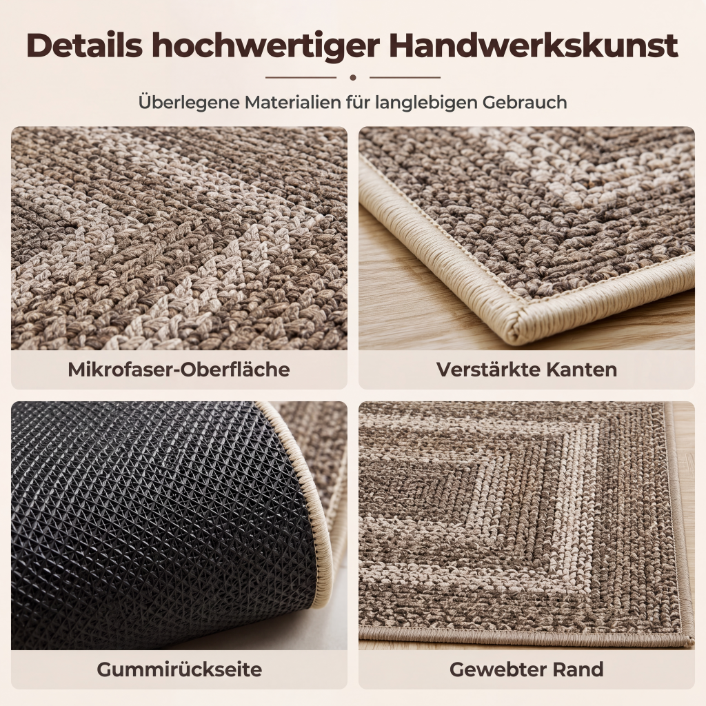 🏠 Küchenläufer mit rutschfester Unterseite – Schmutzabweisend und pflegeleicht für einen sauberen Küchenboden
