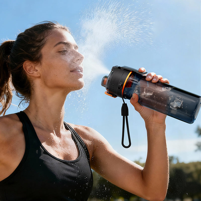 💧 50% RABATT! 🏃 2-in-1 Trink- & Sprühnebel-Flasche – Kühlt & erfrischt – Ideal für Outdoor-Sport & heiße Tage 🌿