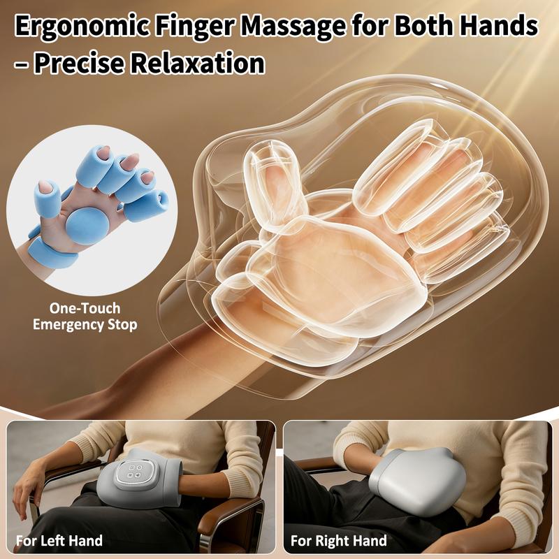 🖐️ 50% RABATT! 💆 Hand- & Handgelenk-Massagegerät – Luftkompression, 3 Modi, 5 Stufen & Timer – Beidhändig nutzbar – Entspannung für zu Hause 🌿