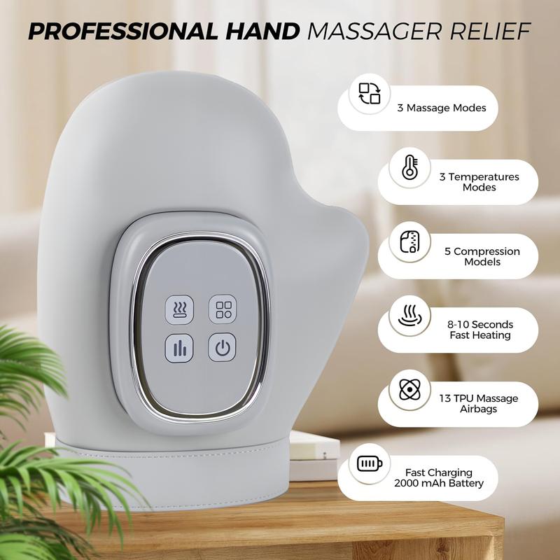 🖐️ 50% RABATT! 💆 Hand- & Handgelenk-Massagegerät – Luftkompression, 3 Modi, 5 Stufen & Timer – Beidhändig nutzbar – Entspannung für zu Hause 🌿