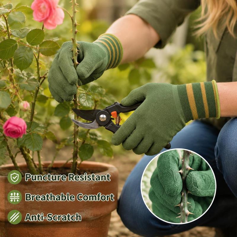 🌿 Robuste Gartenhandschuhe aus Gummi – Rutschfest & Abriebfest für Pflanzen, Beschneiden und Gartenarbeit