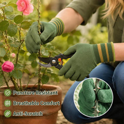 🌿 Robuste Gartenhandschuhe aus Gummi – Rutschfest & Abriebfest für Pflanzen, Beschneiden und Gartenarbeit