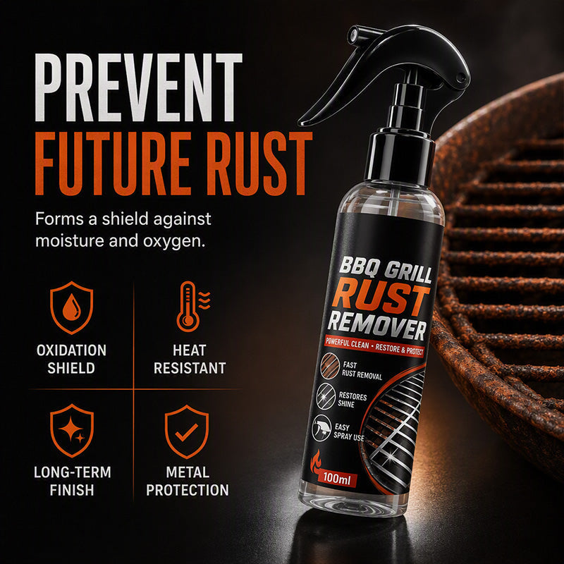 🔥⏰ 2+1 GRATIS nur für kurze Zeit – Grillrost-Rostentferner Spray für die Entfernung von Rost und hartnäckigen Ablagerungen🍖