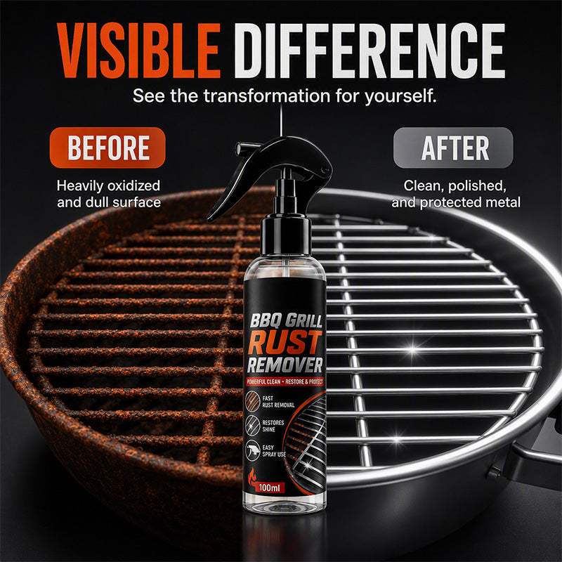 🔥⏰ 2+1 GRATIS nur für kurze Zeit – Grillrost-Rostentferner Spray für die Entfernung von Rost und hartnäckigen Ablagerungen🍖