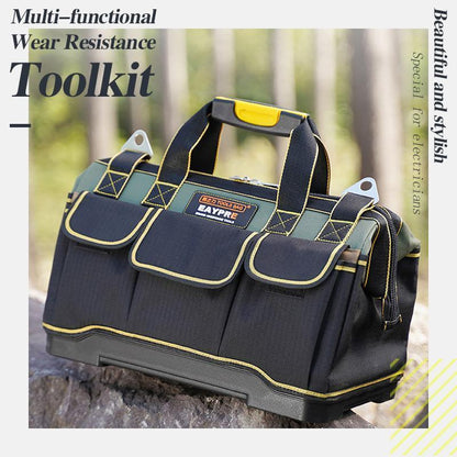🛠️ Robuste Werkzeugtasche aus Canvas – Geräumiger Organizer für Elektriker, Handwerker und Reparaturarbeiten