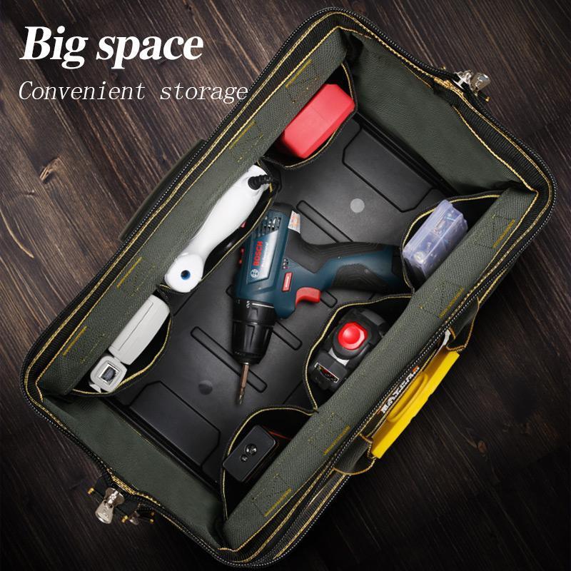 🛠️ Robuste Werkzeugtasche aus Canvas – Geräumiger Organizer für Elektriker, Handwerker und Reparaturarbeiten