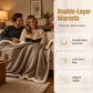 🛋️✨ Doppellagige Kuscheldecke aus weichem Stoff – Extra warme Sofadecke für Zuhause, Sofa und Bett