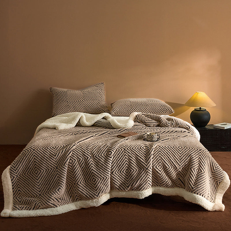 🛋️✨ Doppellagige Kuscheldecke aus weichem Stoff – Extra warme Sofadecke für Zuhause, Sofa und Bett