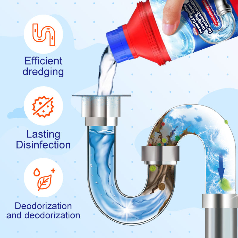 🚿⏰ 2+1 GRATIS nur für kurze Zeit! Universal Abflussreiniger – Löst Verstopfungen und entfernt unangenehme Gerüche