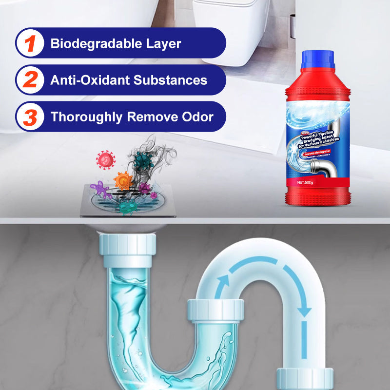🚿⏰ 2+1 GRATIS nur für kurze Zeit! Universal Abflussreiniger – Löst Verstopfungen und entfernt unangenehme Gerüche