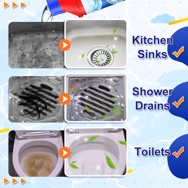 🚿⏰ 2+1 GRATIS nur für kurze Zeit! Universal Abflussreiniger – Löst Verstopfungen und entfernt unangenehme Gerüche
