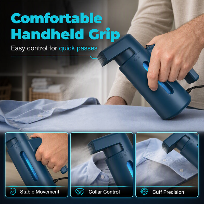 👔 Mini-Dampfglätter 2-in-1 – Tragbares Hand-Dampfbügeleisen für Trocken- und Dampfbügeln von Kleidung