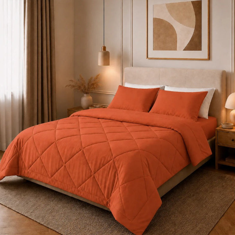 🛏️50 % RABATT⏰ 3‑teiliges gestepptes Bettwäsche‑Set, weich & gemütlich fürs Schlafzimmer
