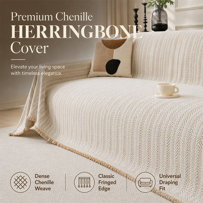 🔥 50% RABATT! 🛋️ Altes Sofa im neuen Look! Weicher Chenille Sofabezug mit elegantem Herringbone-Design