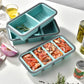 🍱 Silikon-Frischhaltedose mit Fächern und Deckel – Gefrier- und mikrowellengeeignete Lunchbox für Küche und Alltag