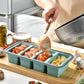 🍱 Silikon-Frischhaltedose mit Fächern und Deckel – Gefrier- und mikrowellengeeignete Lunchbox für Küche und Alltag