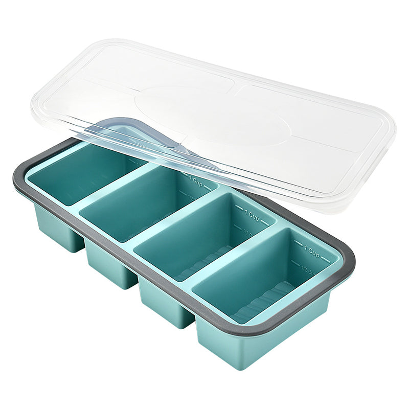 🍱 Silikon-Frischhaltedose mit Fächern und Deckel – Gefrier- und mikrowellengeeignete Lunchbox für Küche und Alltag
