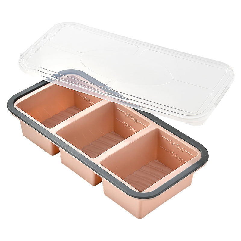 🍱 Silikon-Frischhaltedose mit Fächern und Deckel – Gefrier- und mikrowellengeeignete Lunchbox für Küche und Alltag