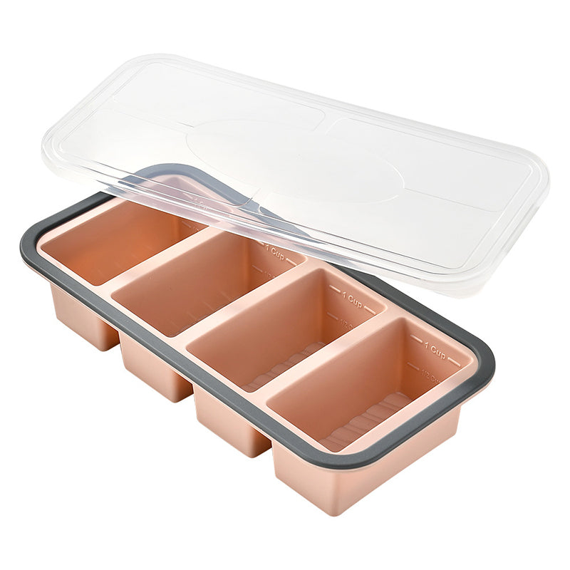 🍱 Silikon-Frischhaltedose mit Fächern und Deckel – Gefrier- und mikrowellengeeignete Lunchbox für Küche und Alltag