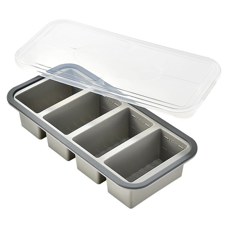 🍱 Silikon-Frischhaltedose mit Fächern und Deckel – Gefrier- und mikrowellengeeignete Lunchbox für Küche und Alltag