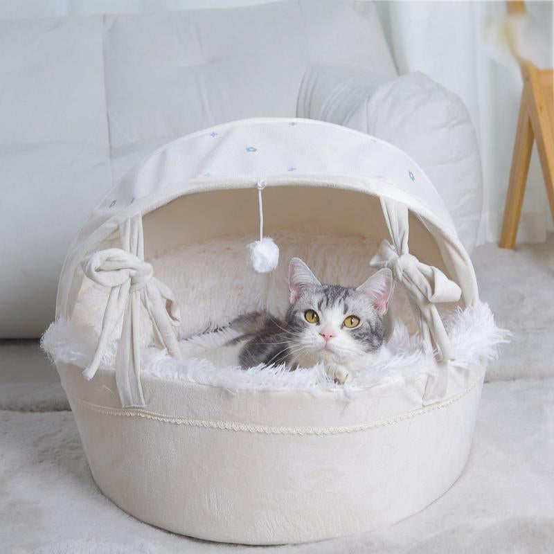 Semi-Enclosed Cradle Cat Bed