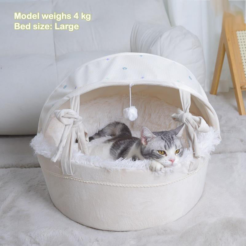 Semi-Enclosed Cradle Cat Bed