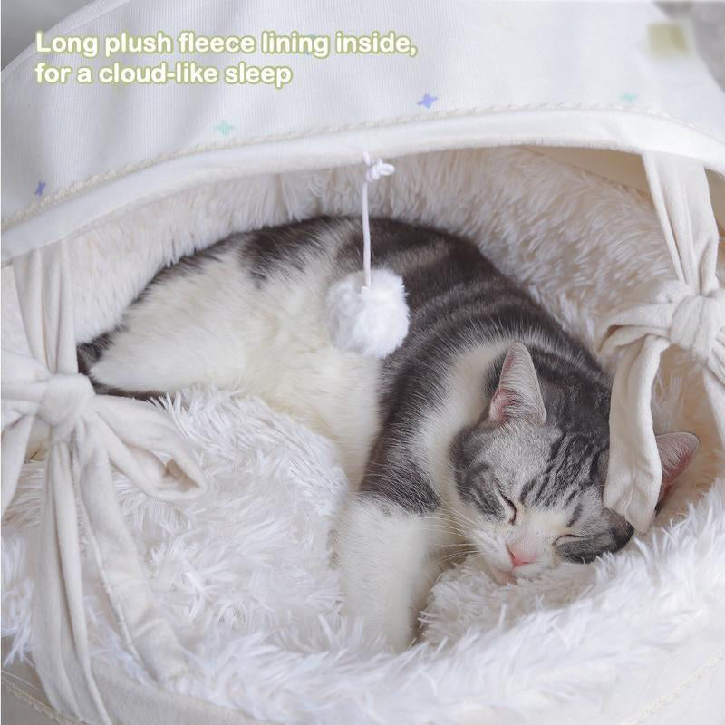 Semi-Enclosed Cradle Cat Bed
