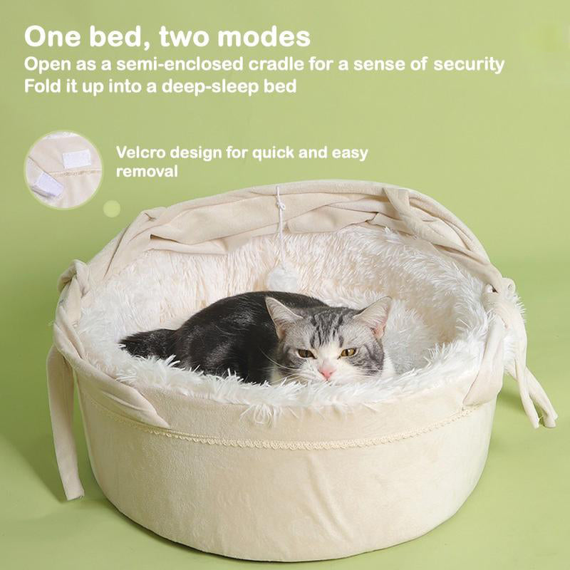 Semi-Enclosed Cradle Cat Bed
