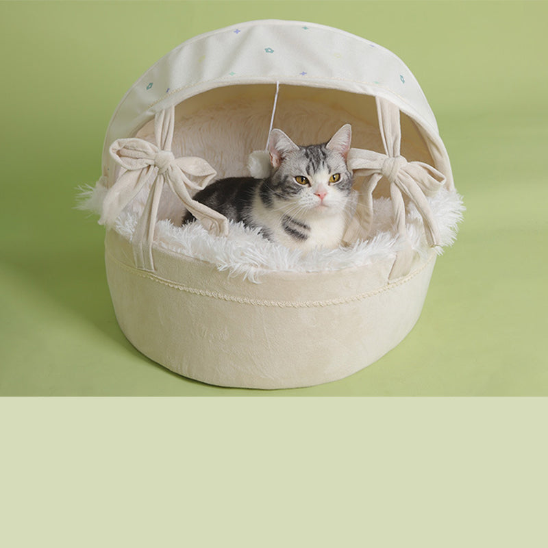 Semi-Enclosed Cradle Cat Bed