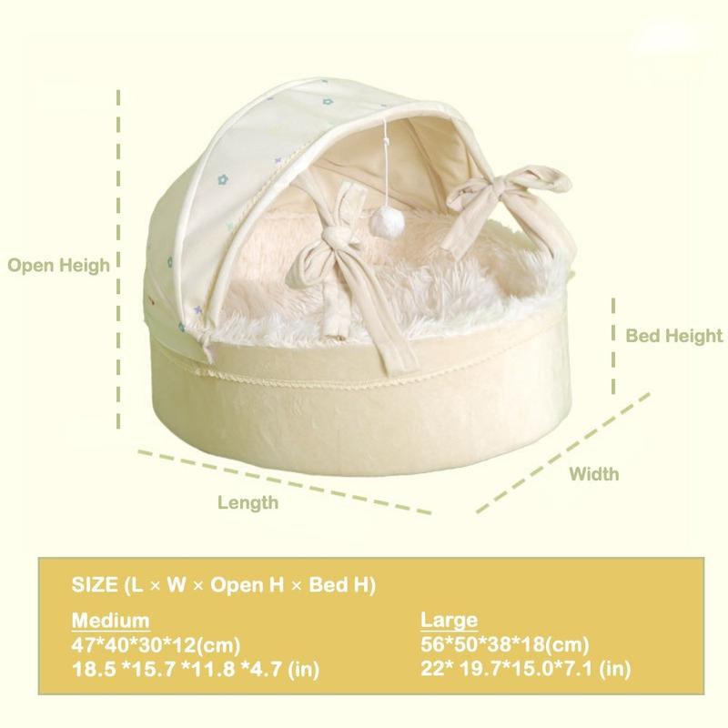Semi-Enclosed Cradle Cat Bed
