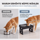 🐶 50 % Rabatt !🐱Erhöhte Hundenäpfe mit Slow-Feeder-Einsatz und Edelstahlnäpfen