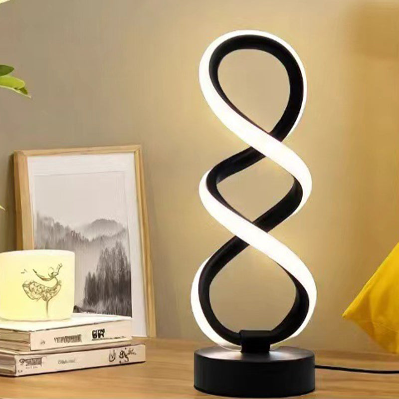 ✨ Nur für kurze Zeit: 50 % Rabatt – Elegante LED-Tischleuchte im Spiral-Design aus Aluminium mit 3 Lichtfarben & USB-Stromversorgung
