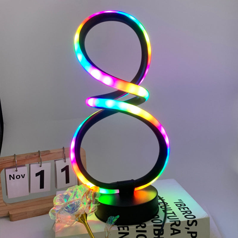 ✨ Nur für kurze Zeit: 50 % Rabatt – Elegante LED-Tischleuchte im Spiral-Design aus Aluminium mit 3 Lichtfarben & USB-Stromversorgung