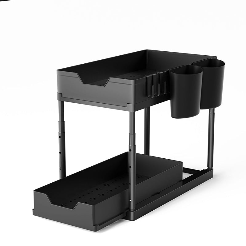 🏠✨ Ausziehbarer Spülenunterschrank Organizer – 2-stufiges Küchenregal für mehr Ordnung unter der Spüle