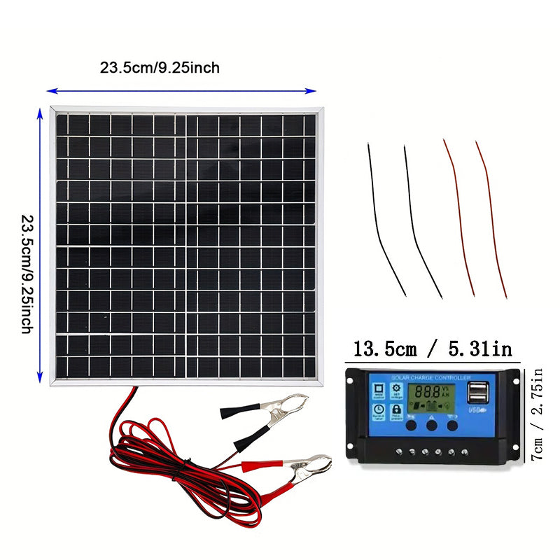 ☀️🔋 12W Solarpanel mit IP65 Wasserschutz – 12V Photovoltaik-Modul zum Laden und für Outdoor-Anwendungen