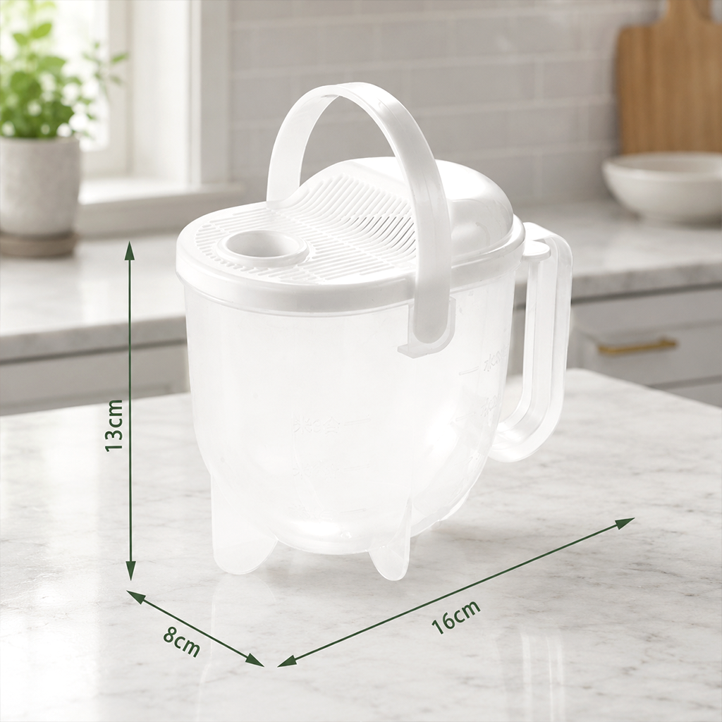 Hands-Free Rice Washer with Strainer