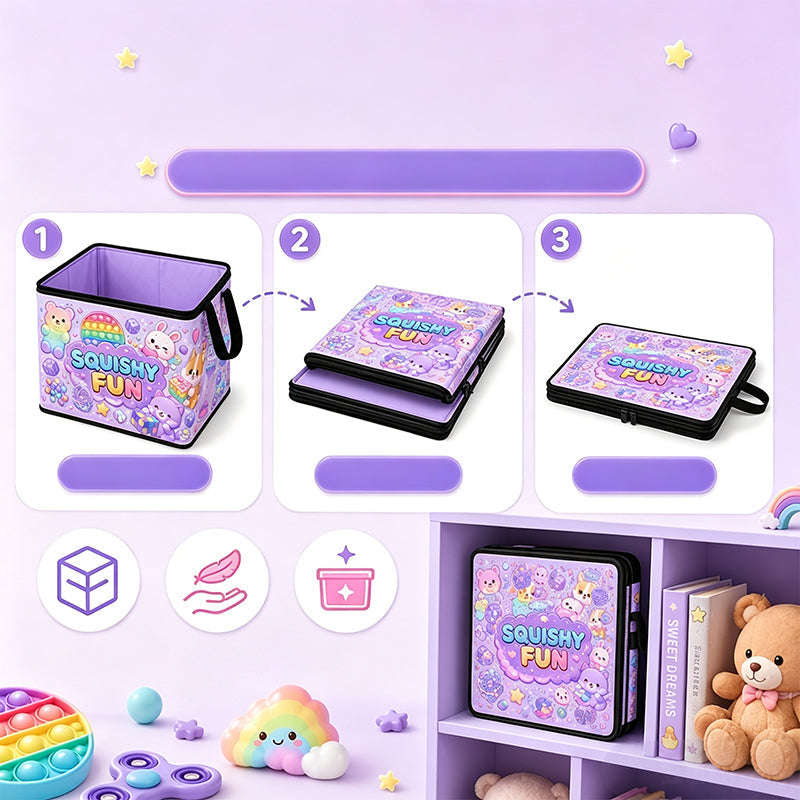 🐾🧸 Bunte Spielzeug-Aufbewahrungsbox mit Tiermotiven – Kinder Spielzeugkiste für Kinderzimmer und Zuhause