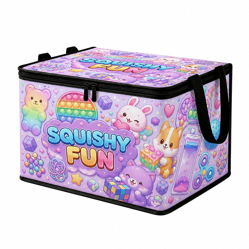 🐾🧸 Bunte Spielzeug-Aufbewahrungsbox mit Tiermotiven – Kinder Spielzeugkiste für Kinderzimmer und Zuhause