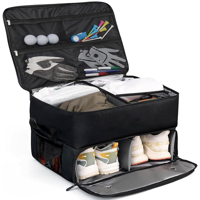 ⛳🚗 Golf-Aufbewahrungstasche – Faltbarer Organizer für Schuhe, Kleidung und Zubehör im Auto