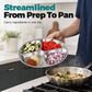 4-Compartment Prep Plate for Kitchen Organization