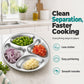 4-Compartment Prep Plate for Kitchen Organization