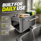 Stainless Steel Kitchen Sink Suction Cup Organizer